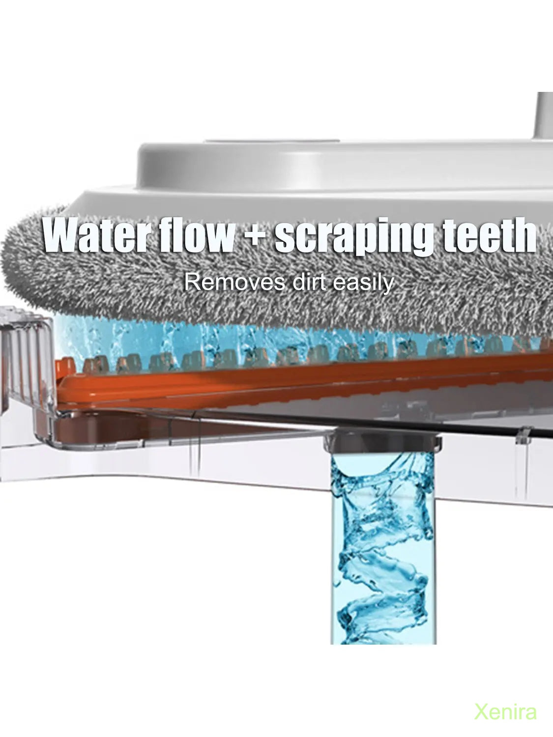 Spin Mop and Bucket System with Dual Compartment Mop Bucket & Thick Washable Microfiber Pads for Home Cleaning Household Items