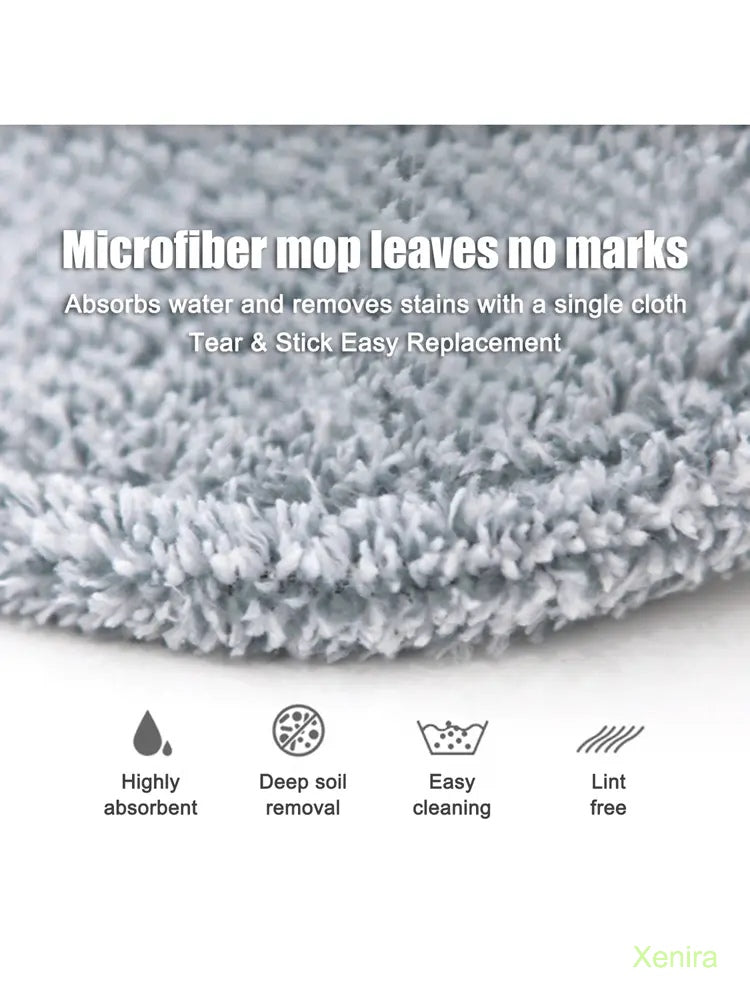 Spin Mop and Bucket System with Dual Compartment Mop Bucket & Thick Washable Microfiber Pads for Home Cleaning Household Items